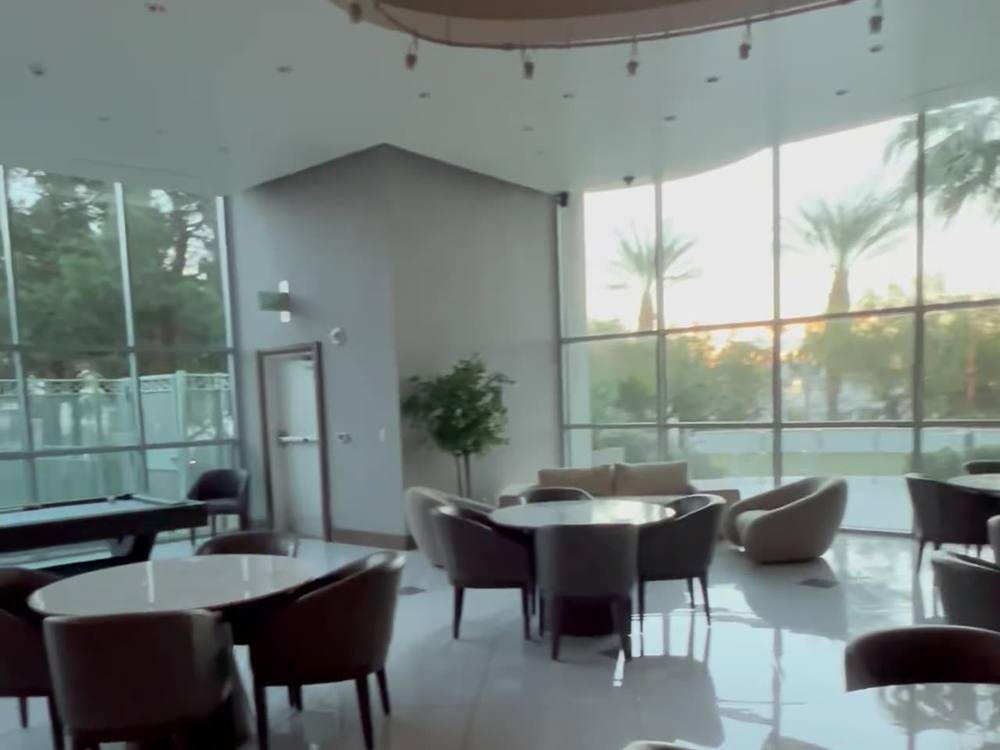 After, Oct 19, 2026 (still from an owner video): pool table by the windows.